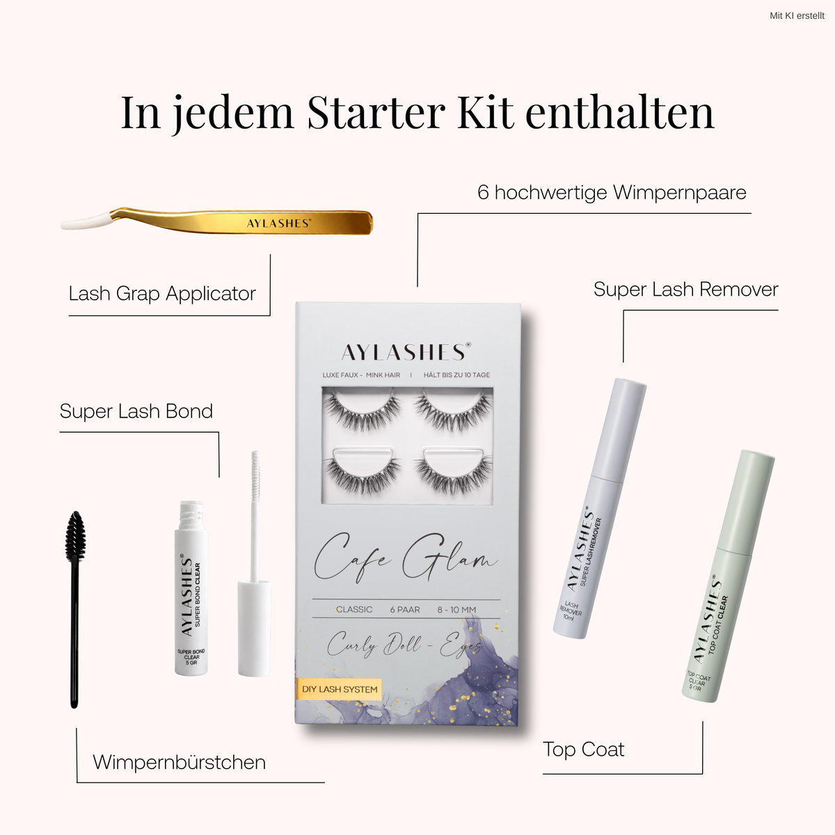 KIT DE INICIO CAFÉ GLAM (8 mm-10 mm)